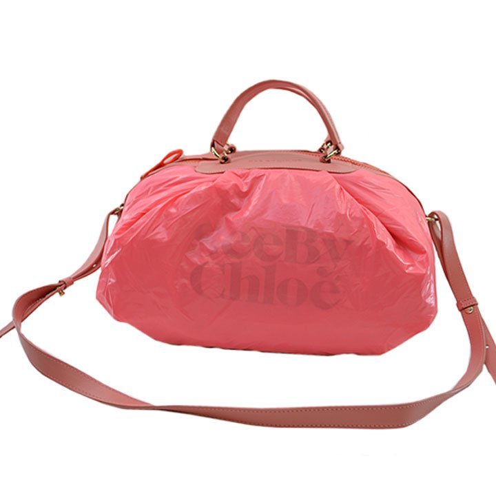 上質で快適 バッグ シーバイクロエ CHLOE BY SEE ナイロンｘレザー k10250 【中古】【おすすめ】 レディース ピンク かばん、バッグ
