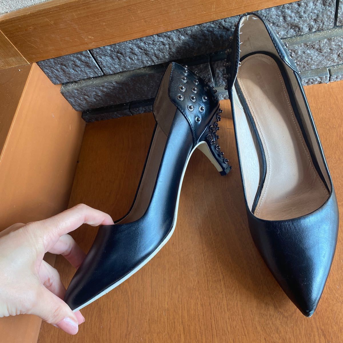 DIESEL ディーゼル パンチング パンプス ヒール 38|PayPayフリマ