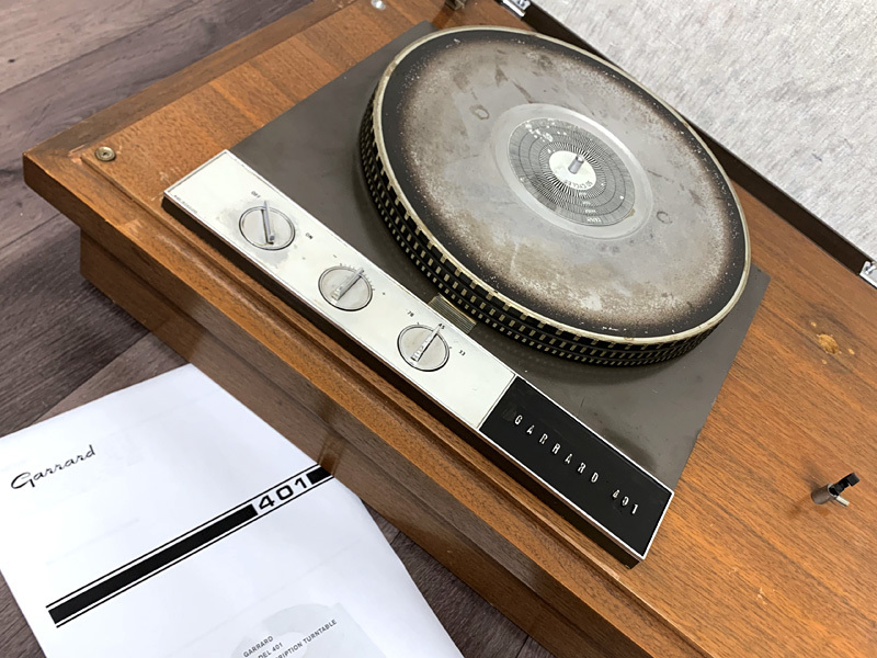 □GARRARD Model 401 ターンテーブル レコードプレーヤー キャビネット