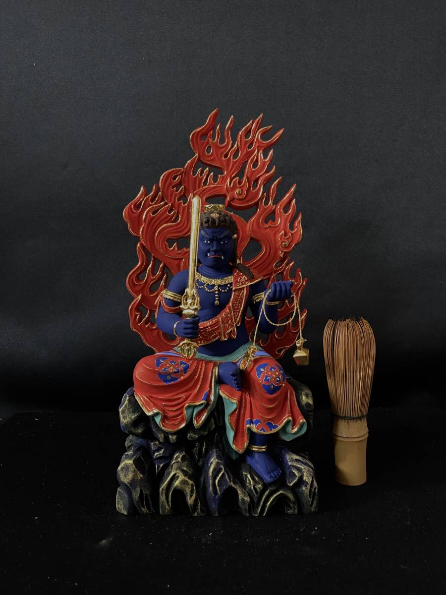 最高級 総檜材 仏教工芸品 彩繪 本金 切金 木彫仏教 精密彫刻 仏師で