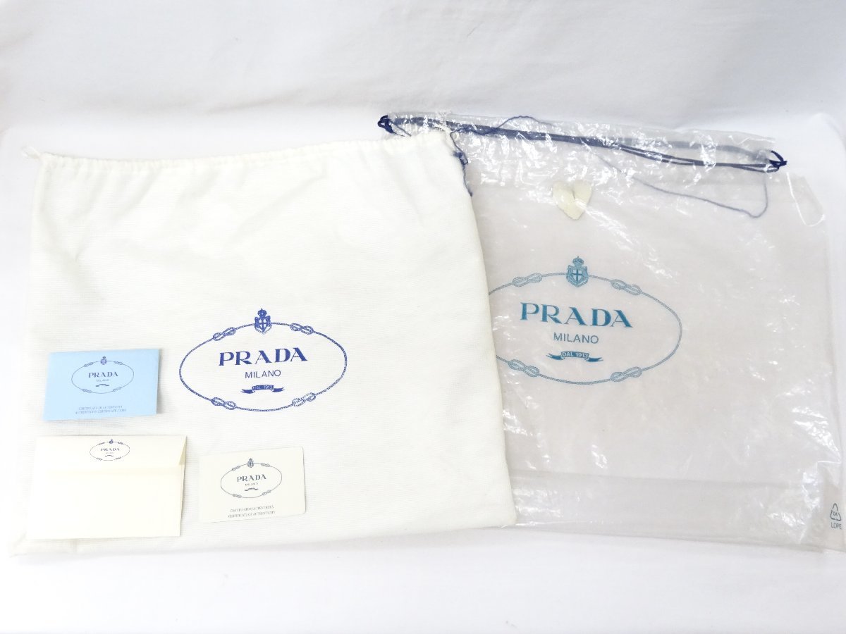 レア☆ギャラ/袋付【良品】プラダ(PRADA) チェーン ショルダーバッグ ブラック ゴールド スエード 三角ロゴ 白タグ14【ヴィンテージ】_画像9