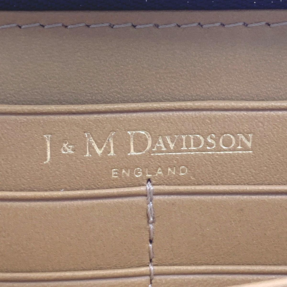 ▽▽ J&M DAVIDSON ニューサイズLジップウォレット ネイビー 目立った傷や汚れなし_画像7