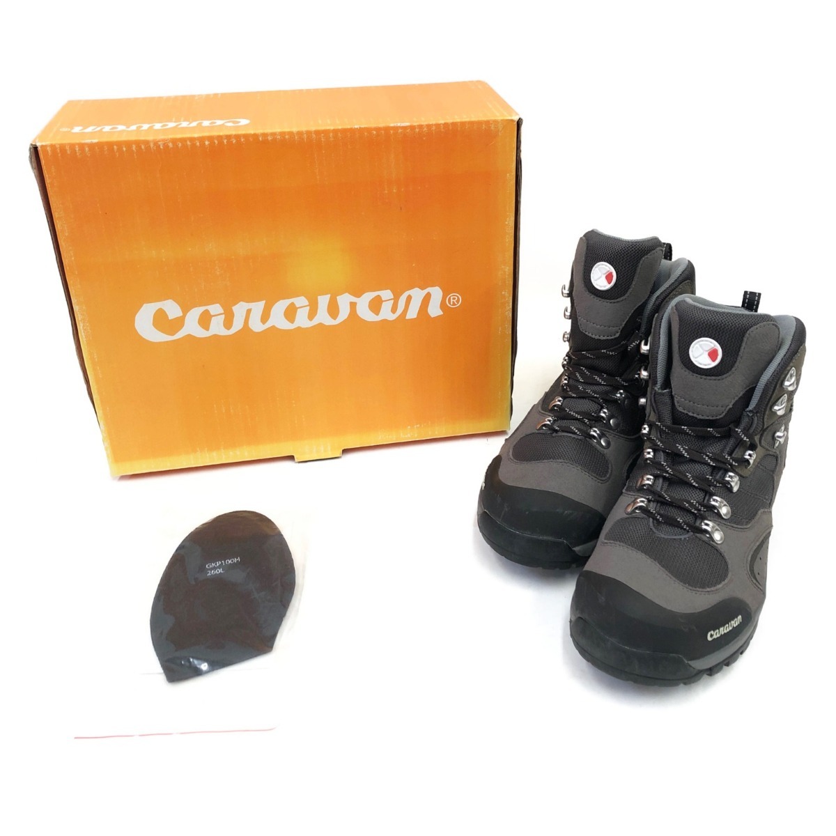 〇〇 CARAVAN キャラバン 登山靴 トレッキングシューズ 0010106 グレー やや傷や汚れあり