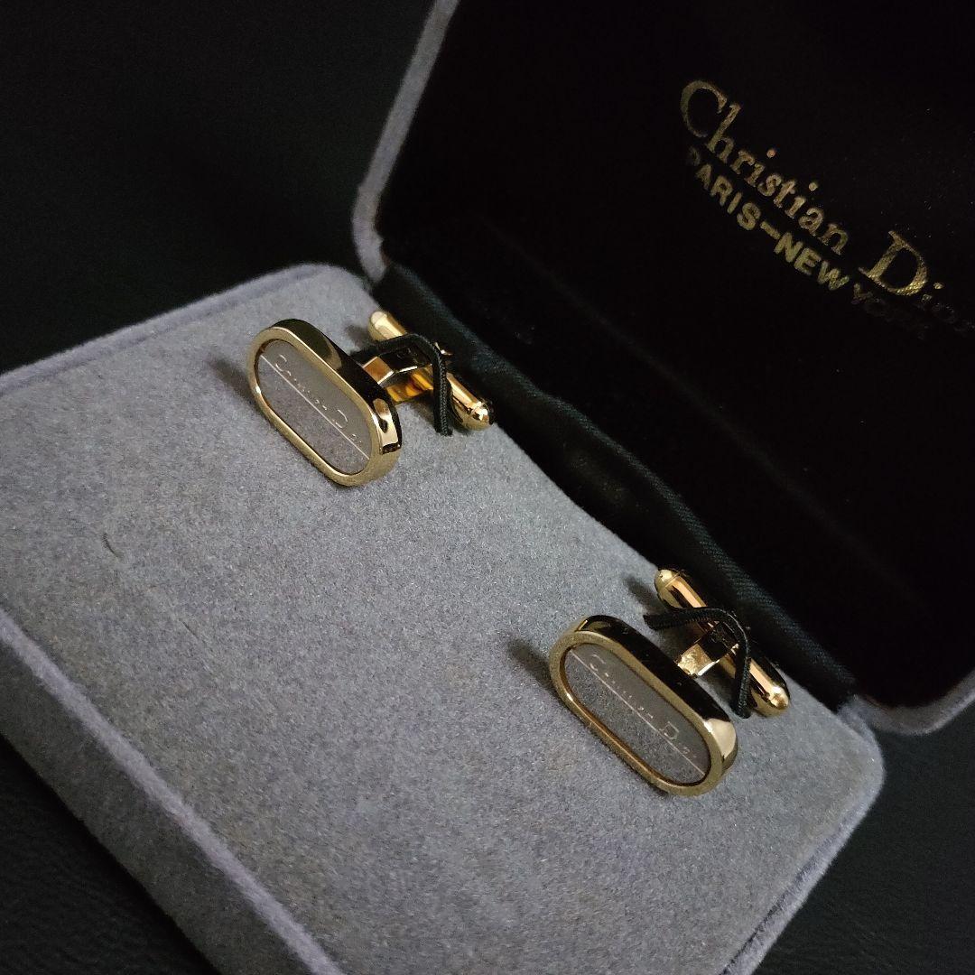 【美品】Dior　ディオール　カフス　シルバー　ゴールド　ロゴ
