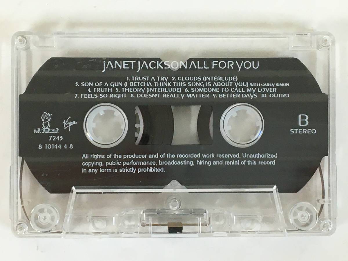 ■□L679 JANET JACKSON ジャネット・ジャクソン ALL FOR YOU オール・フォー・ユー カセットテープ□■の画像7