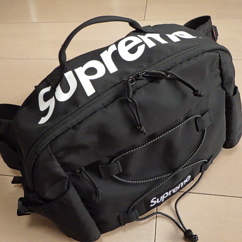 17SS Supreme シュプリーム Waist Bag ウエストバッグ バッグ BOX LOGO ボックスロゴ (ブラック黒)GGSC