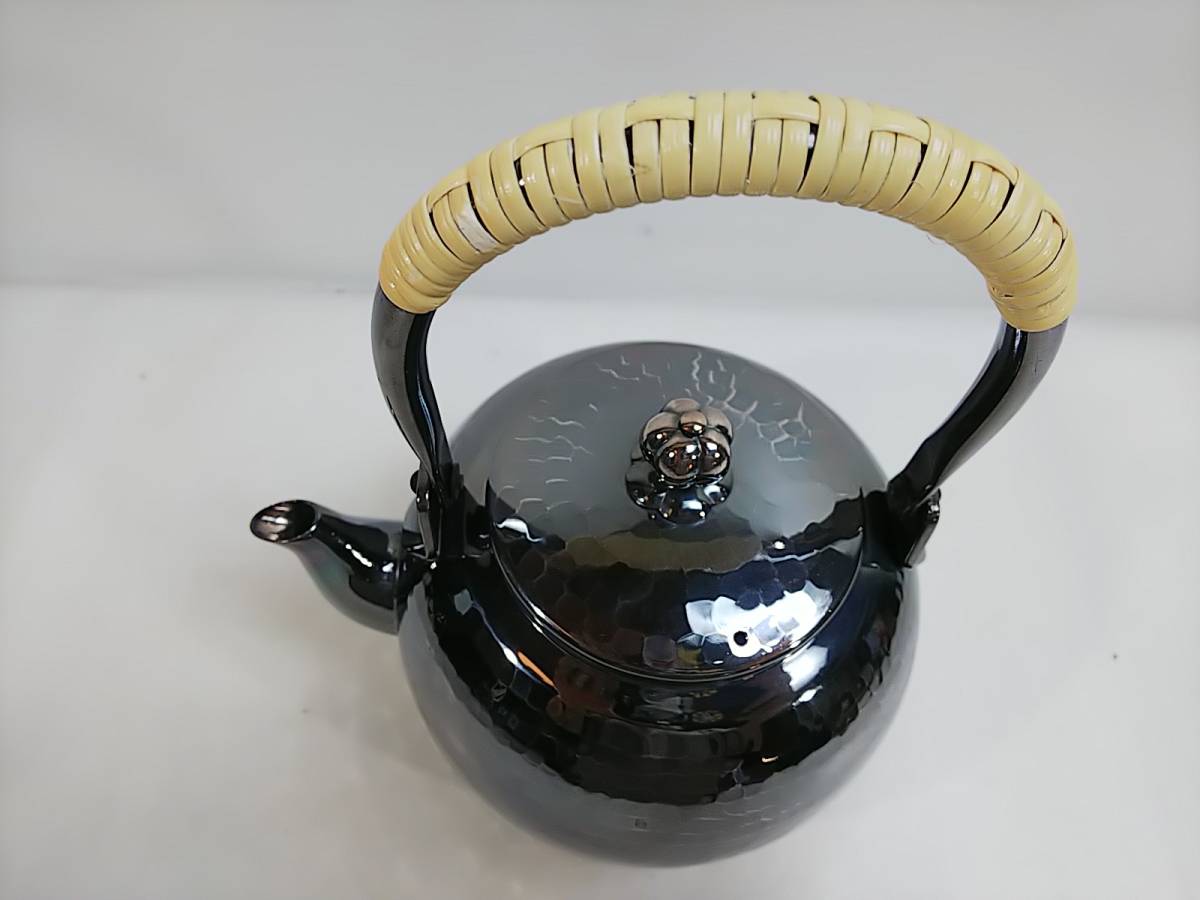 319 未使用 美品 いぶし銀 湯沸 銀瓶 煎茶道具 急須 薬缶 水注 紙箱付