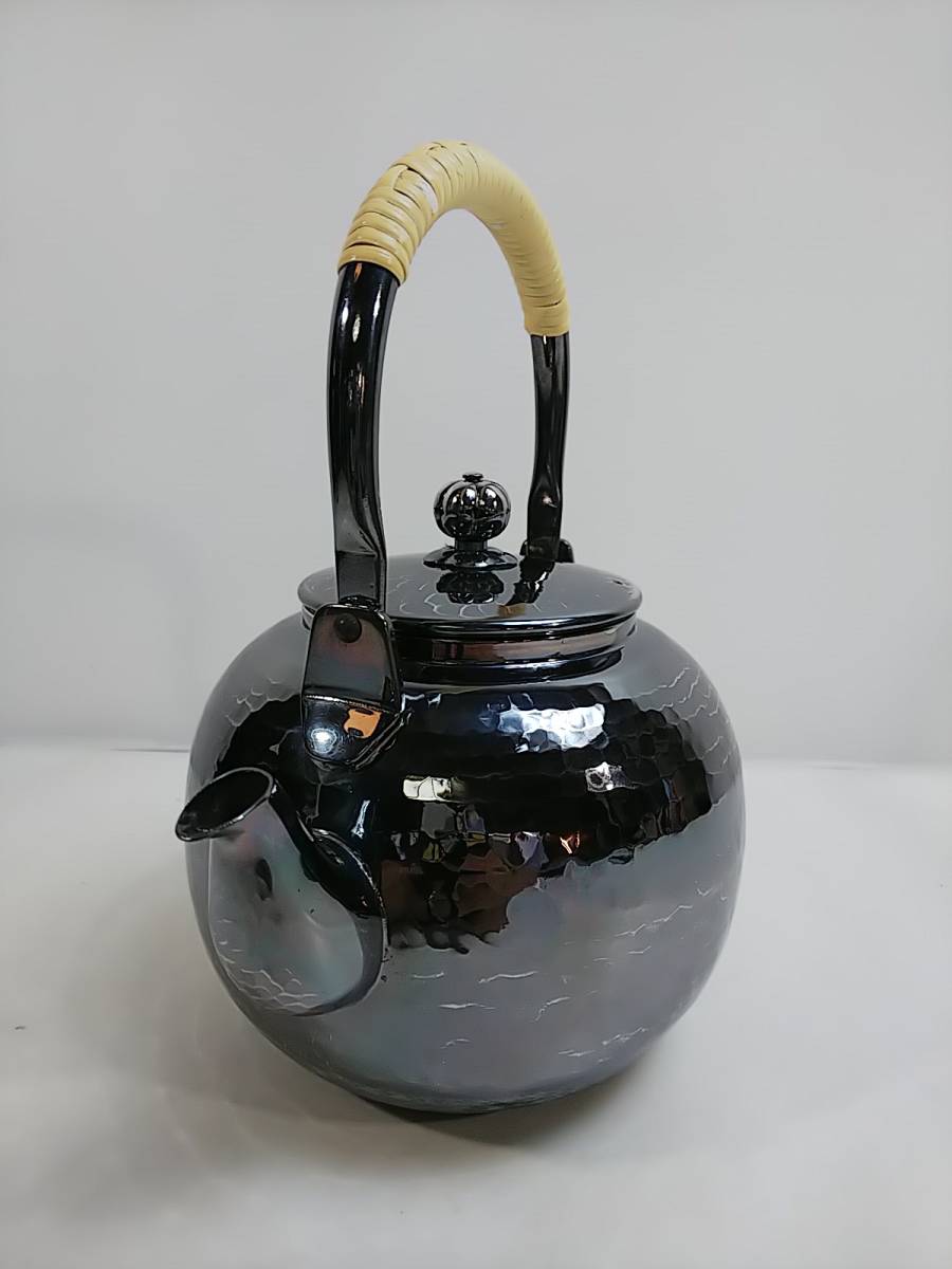 319 未使用 美品 いぶし銀 湯沸 銀瓶 煎茶道具 急須 薬缶 水注 紙箱付