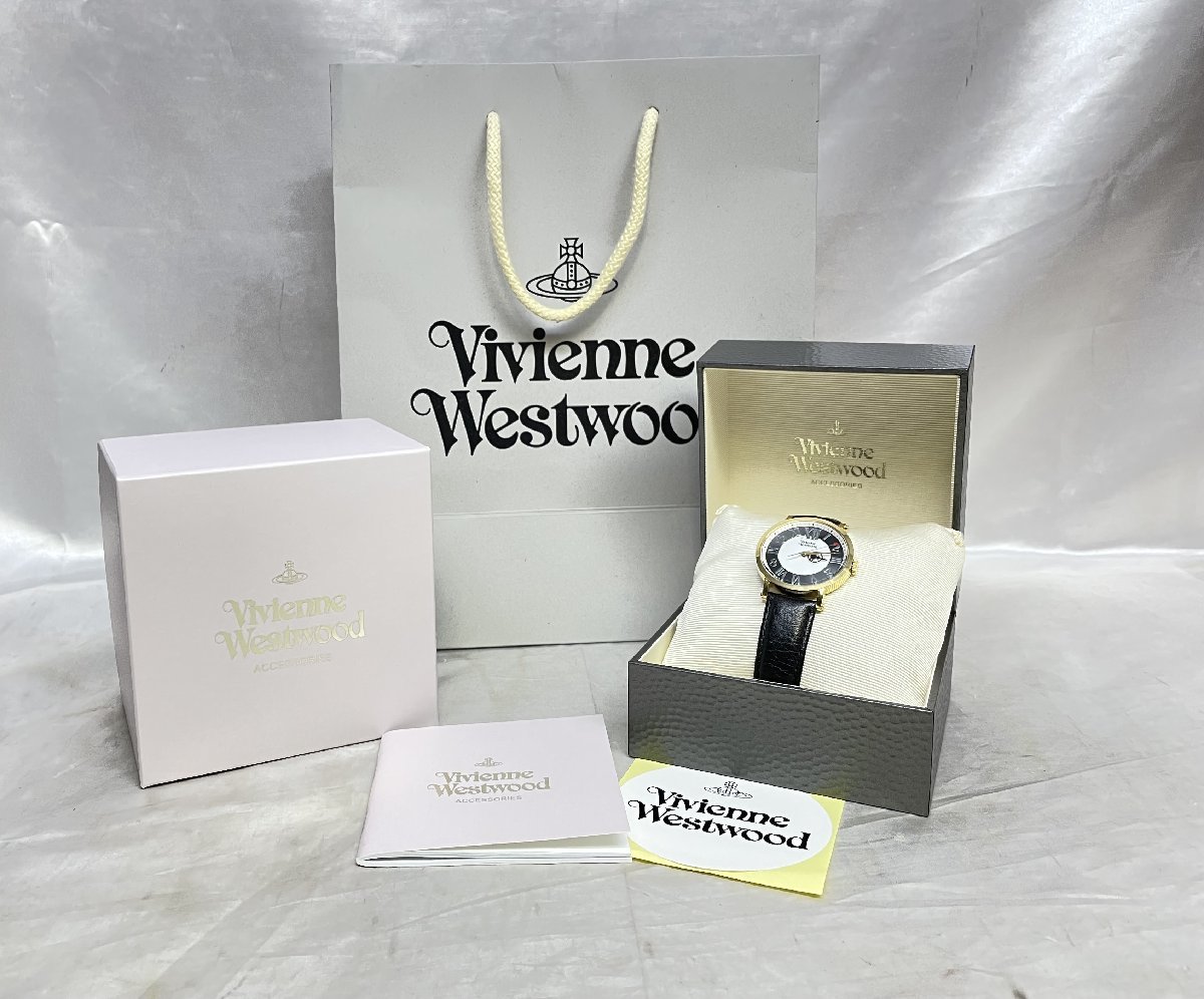 Vivienne Westwood ヴィヴィアン・ウエストウッド　クォーツ腕時計　ORB HAND VW28D9-12 箱・取り扱い説明書・保証書付き　動作品