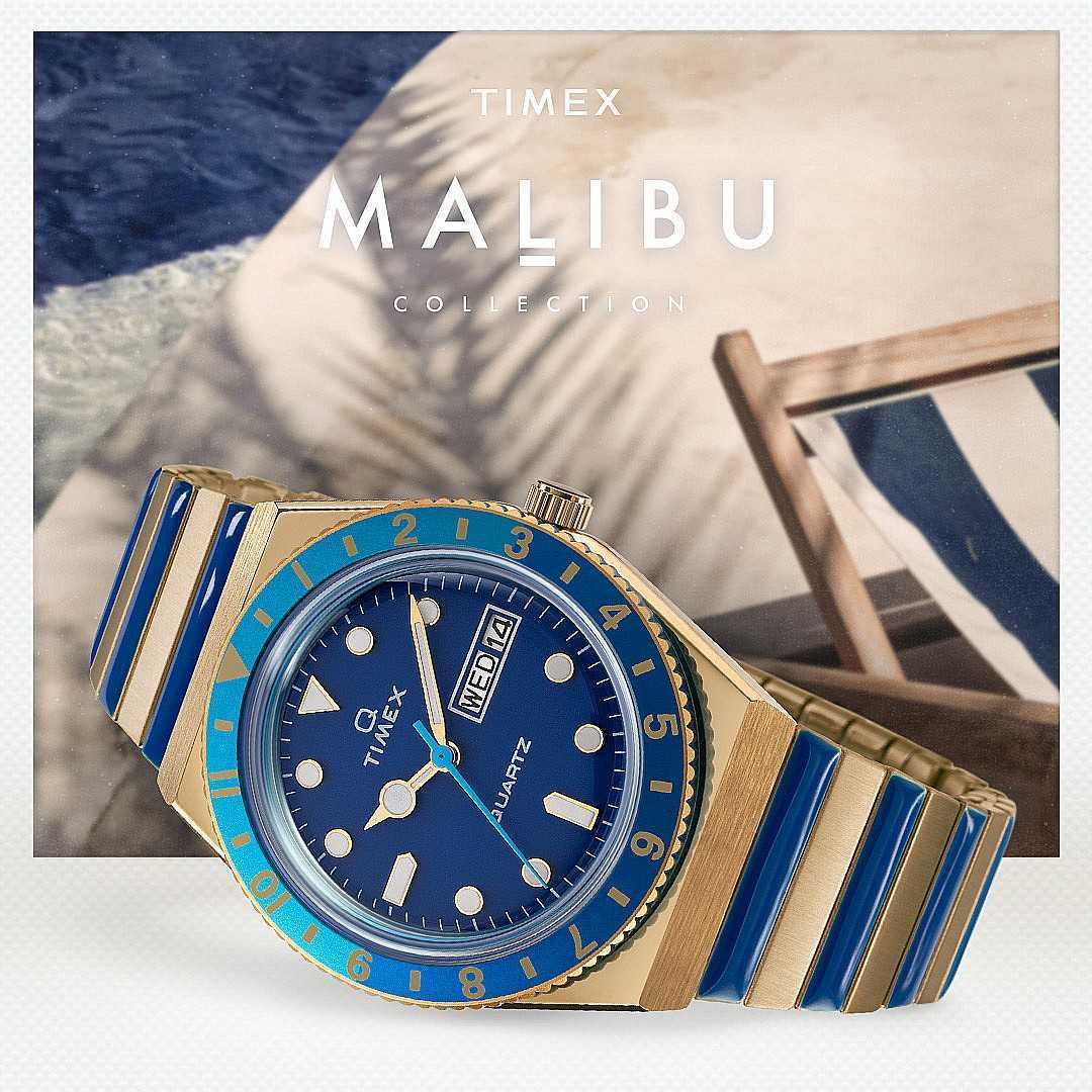 { Q TIMEX MALIBU голубой три . оберточная бумага пакет имеется }Q Timex malibu TW2V38500 три . Исэ город .