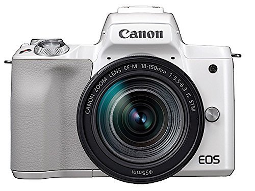 Canon ミラーレス一眼 EOS Kiss M ホワイト レンズキット EF-M18-150 IS ST(中古 良品)