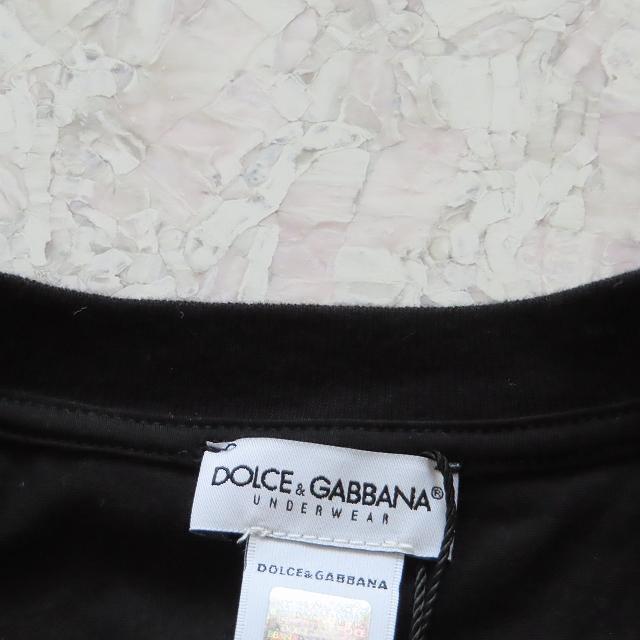 新品ドルチェ＆ガッバーナロゴＴシャツ半袖黒色ＭブラックDolce&Gabbana_画像4