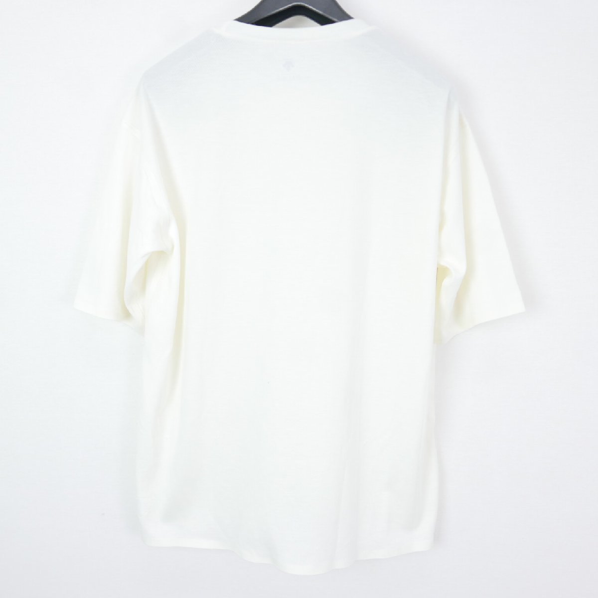 DESCENTE PAUSE デサントポーズ ZEROSEAM BIG T-SHIRT メンズ ゼロシーム クルーネック ビッグ 無地Tシャツ ポリエステル OFF WHITE S_画像2