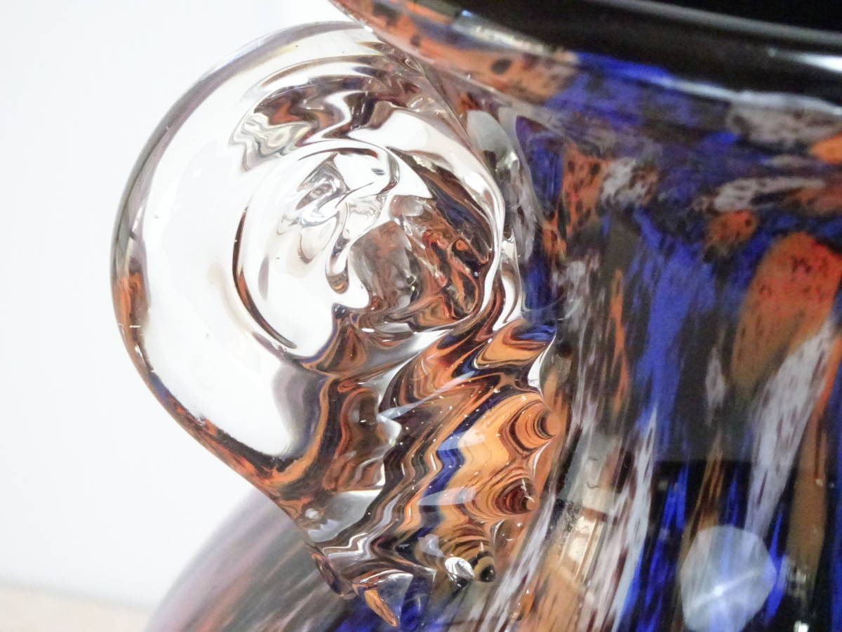 **ia #KAMEI GLASS OSAKA черепаха i стекло ваза произведение искусства ваза для цветов искусство стекло .