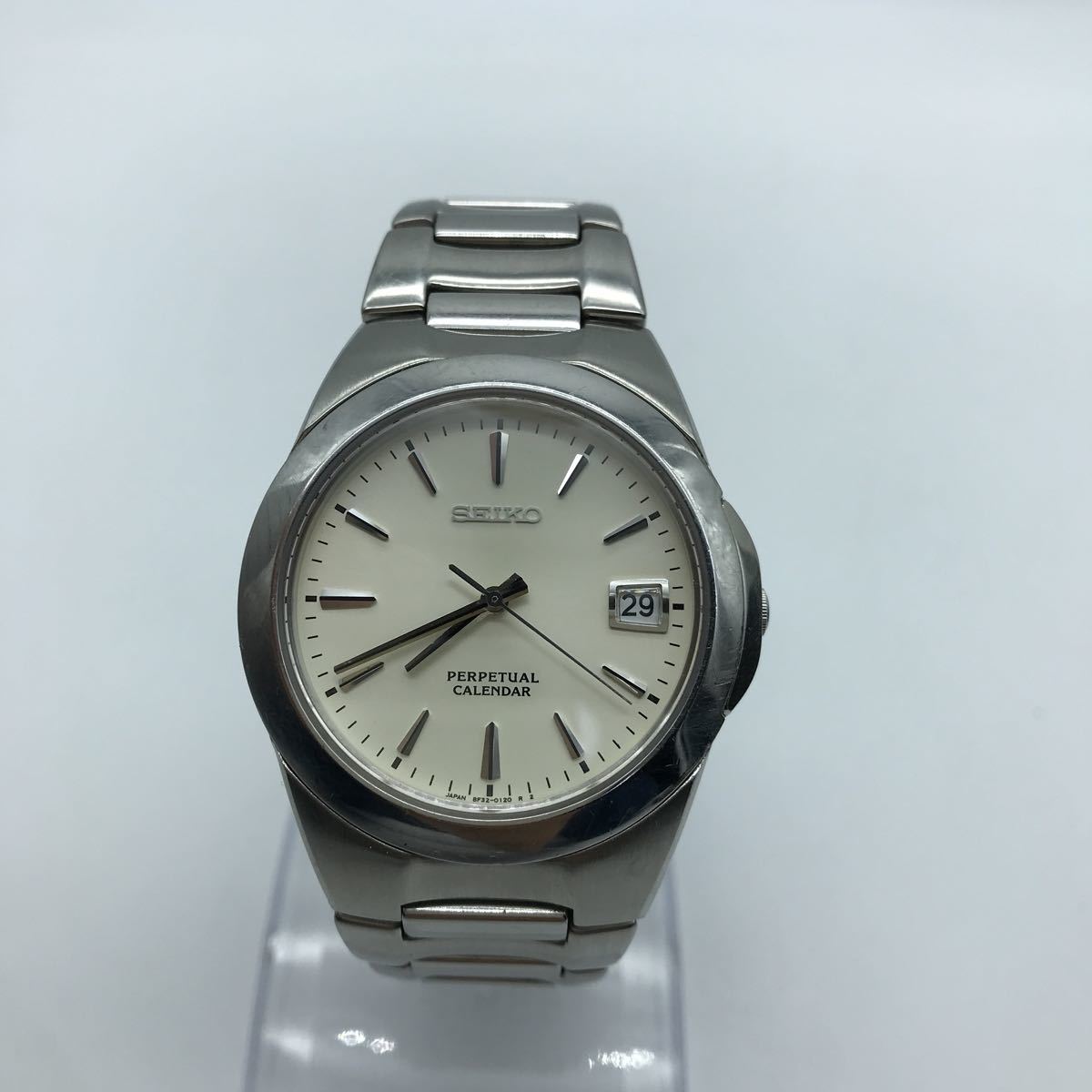 SEIKO セイコー パーペチュアルカレンダー 8F32-0130 デイト クォーツ QUARTZ 腕時計 JUNK動作品_画像1