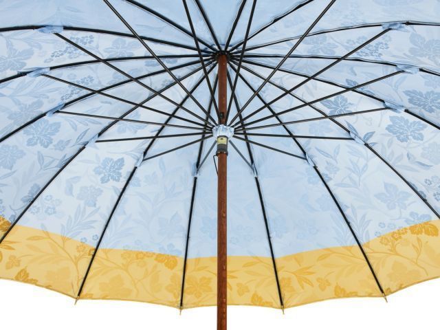 傘 レディース 長傘 前原光榮商店 16本骨 雨傘 Fiore フィオーレ ライトブルー_画像3