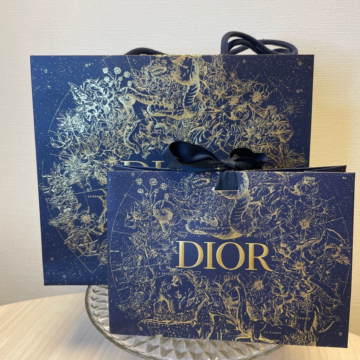 Dior ディオール 2022 空き箱 リボン チャーム サンプル - ショップ袋