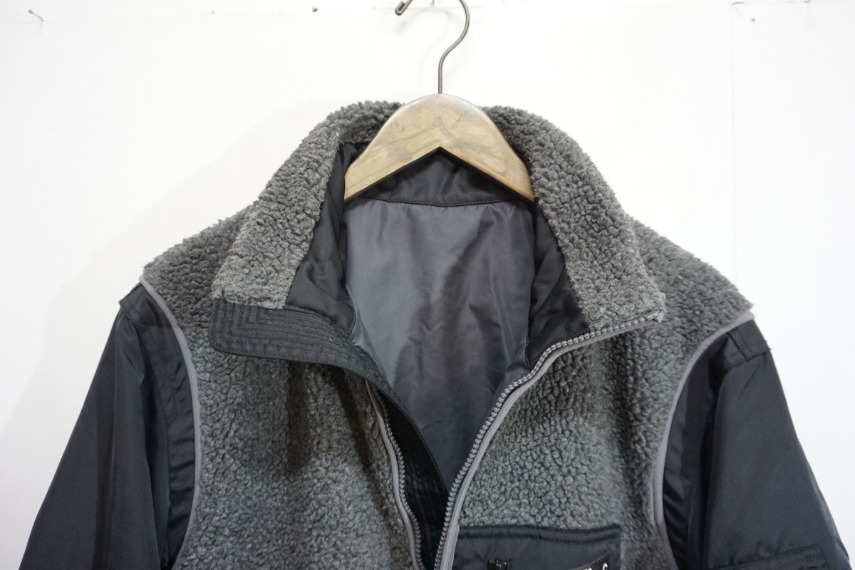 19AW NEIGHBORHOOD ネイバーフッド　FLEECE / EAN-JKT ボア フリース ジャケット MA-1 ブルゾン 192SZNH-JKM04 灰208M▲_画像3