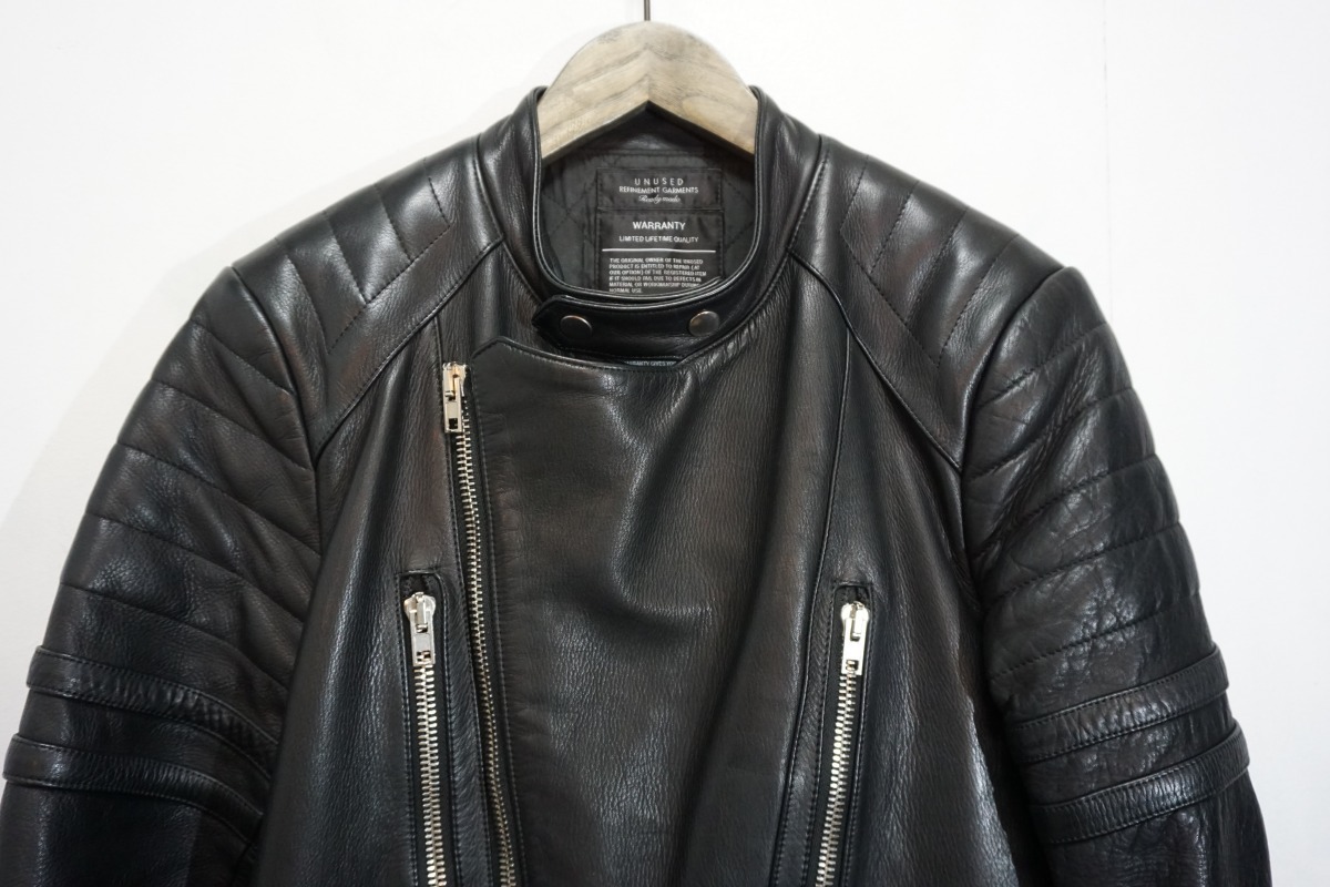 19000円アウトレット 専門 店 特注製作 UNUSED 15AW ライダース