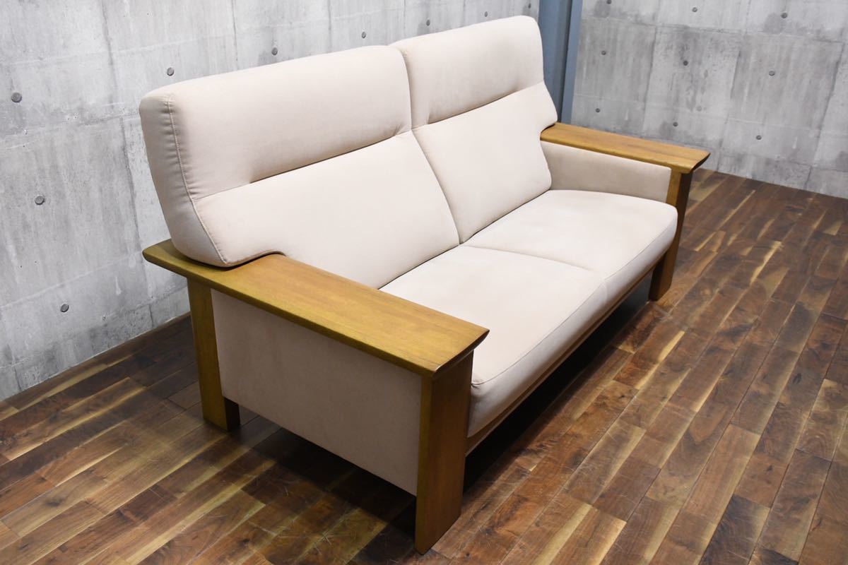 BKC42 exhibition goods karimoku Karimoku UU79 model wide 2P sofa 31 ten thousand elbow flat board type W180cm 2-3 seater . sofa UU79C2 modern length chair 2.5 seater .