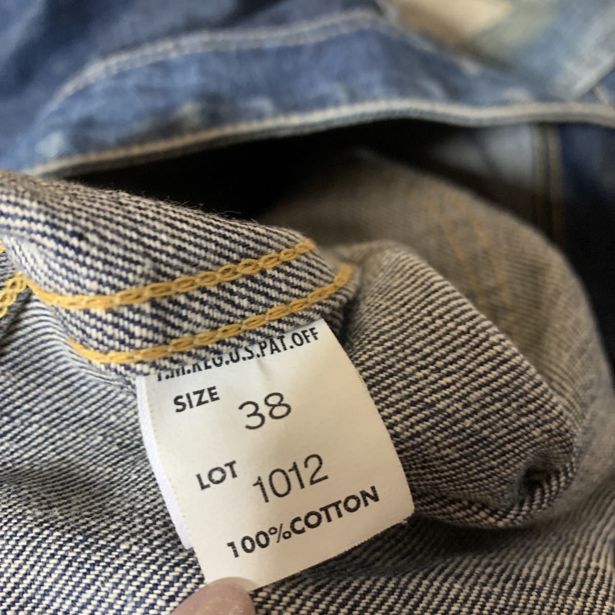 【雰囲気抜群 復刻】Lee COWBOY 大戦モデル lot 1012 Denim Jacket リー カウボーイ デニム ジャケット 101J サイズ38 L相当 Gジャン