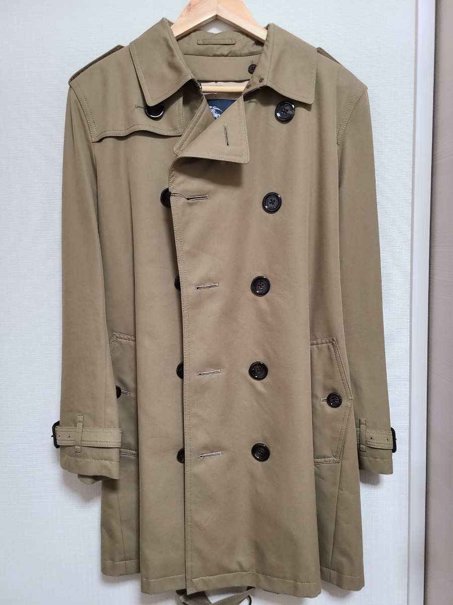 バーバリー ロンドン BURBERRY LONDON　チェック ダブルトレンチコート sizeL　A1A14-777-72