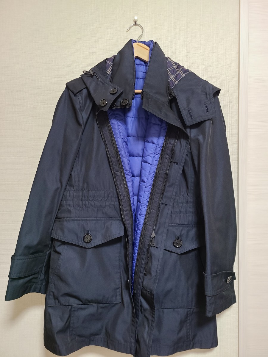 バーバリーブラックレーベル ( BURBERRY BLACK LABEL) ナイナー付コート sizeL D1F51-151-28