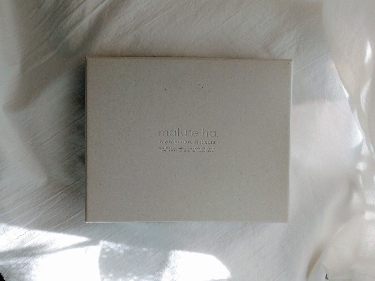 ◆mature ha.マチュアーハ　BOXED HAT MBOX-102　3cm brim cotton ribbon