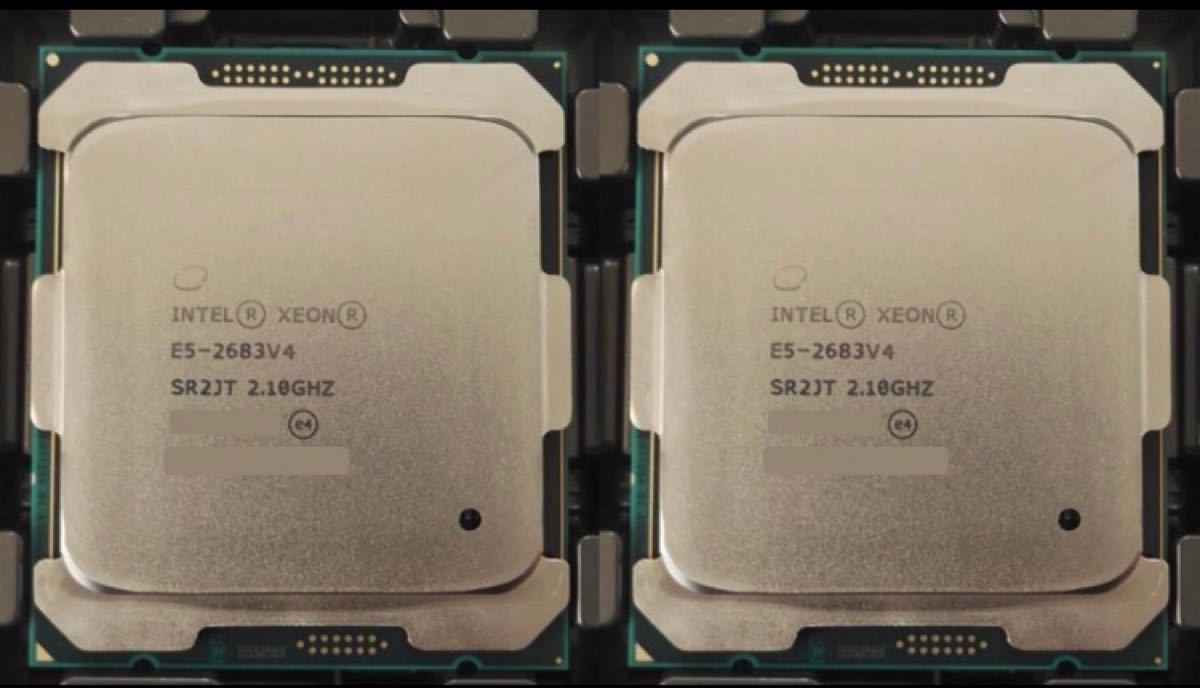 2個セットIntel Xeon E5-2683v4 16C 2.1GHz 40MB120W LGA2011-3 DDR4-2400