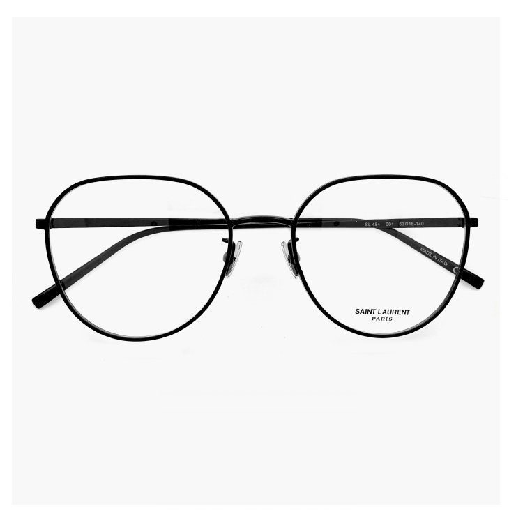 新品 サンローラン メンズ メガネ SAINT LAURENT sl484 001 眼鏡 男性用 ボストン クラウンパント 型 黒縁 黒ぶち SAINTLAURENT 正規品_画像2