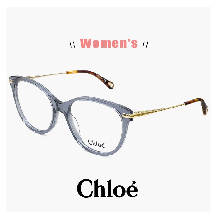 新品 クロエ レディース メガネ ch0058o-008 53mm chloe 眼鏡 キャットアイ フォックス ウェリントン 型 めがね 大きめ 国内正規品