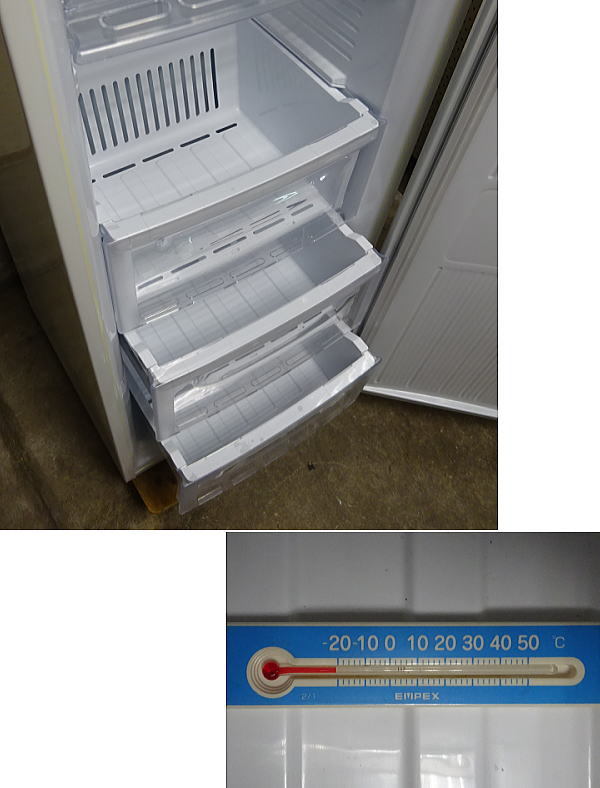 10年製 三菱ミツビシ 縦型 庫内引出型 121L 冷凍ストッカー 冷凍庫 