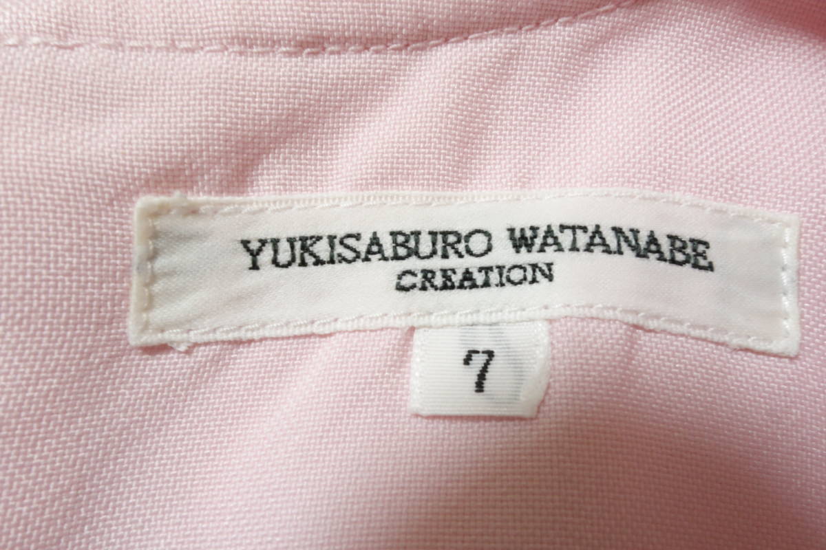 534◆YUKISABURO WATANABEデザイン ピンク＊幅広襟 後ろファスナーナース服ワンピース/7◆の画像6