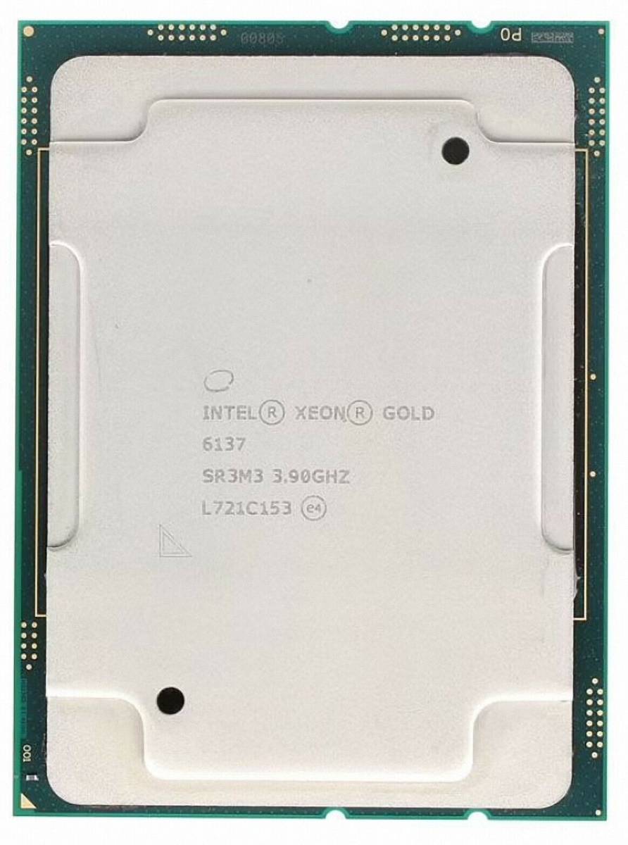 Intel Xeon Gold 6137 SR3M3 8C 3.9GHz 4.1/4.1GHz 24.75MB 205W LGA3647 DDR4-2666_画像1