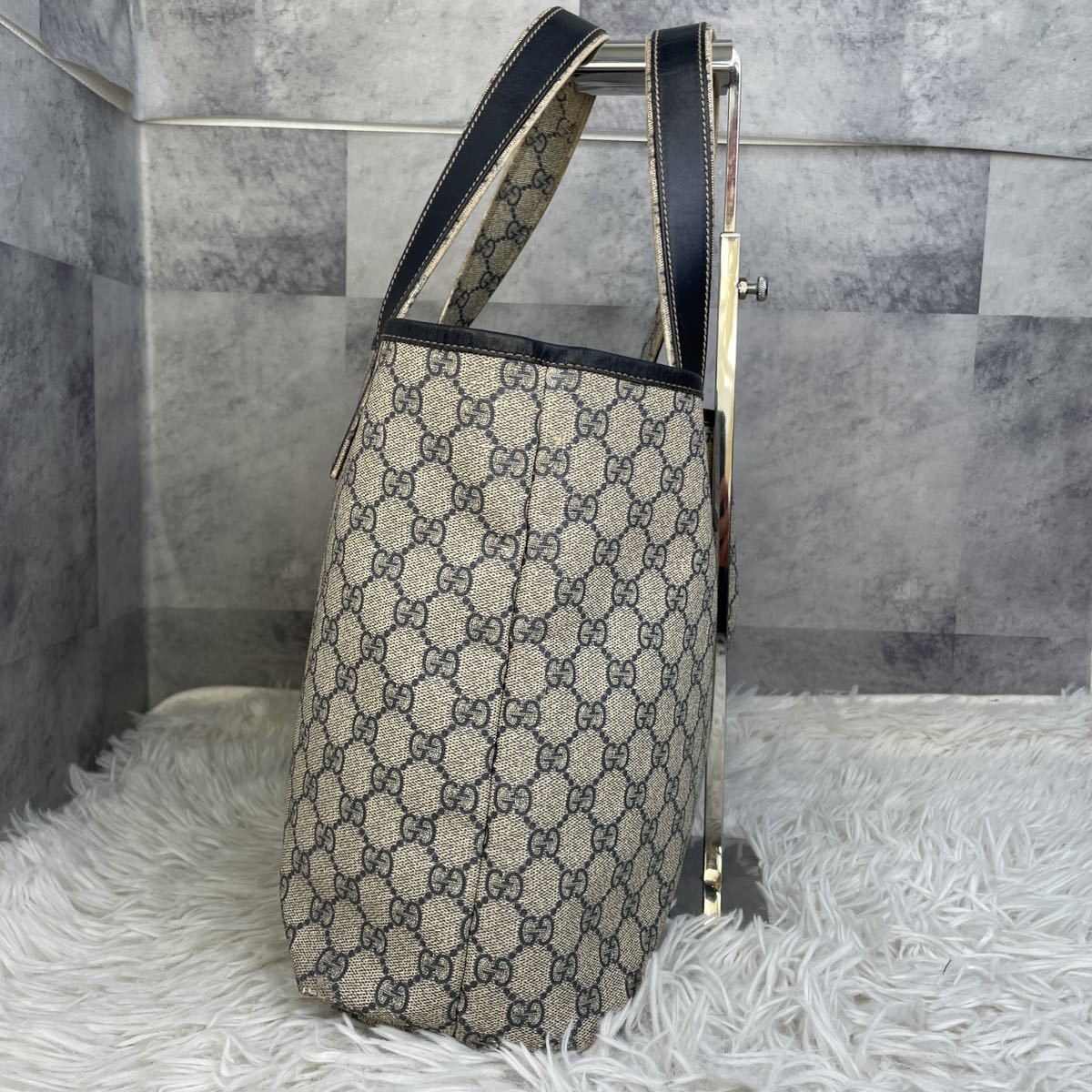 ○美品○グッチ GUCCI トートバッグ GGスプリーム PVC シェリーライン
