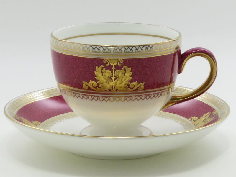 ウェッジウッド カップ＆ソーサー■コロンビア パウダールビー C&S 1客 WEDGWOOD 1級品 1