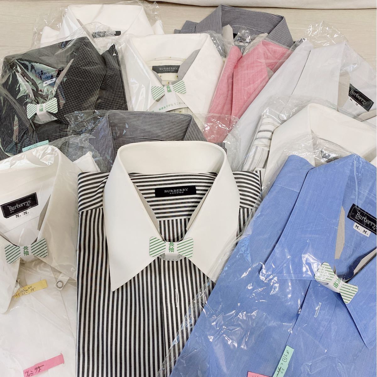激安の 形態安定加工 BURBERRY ワイシャツ メンズドレスシャツ 綿100