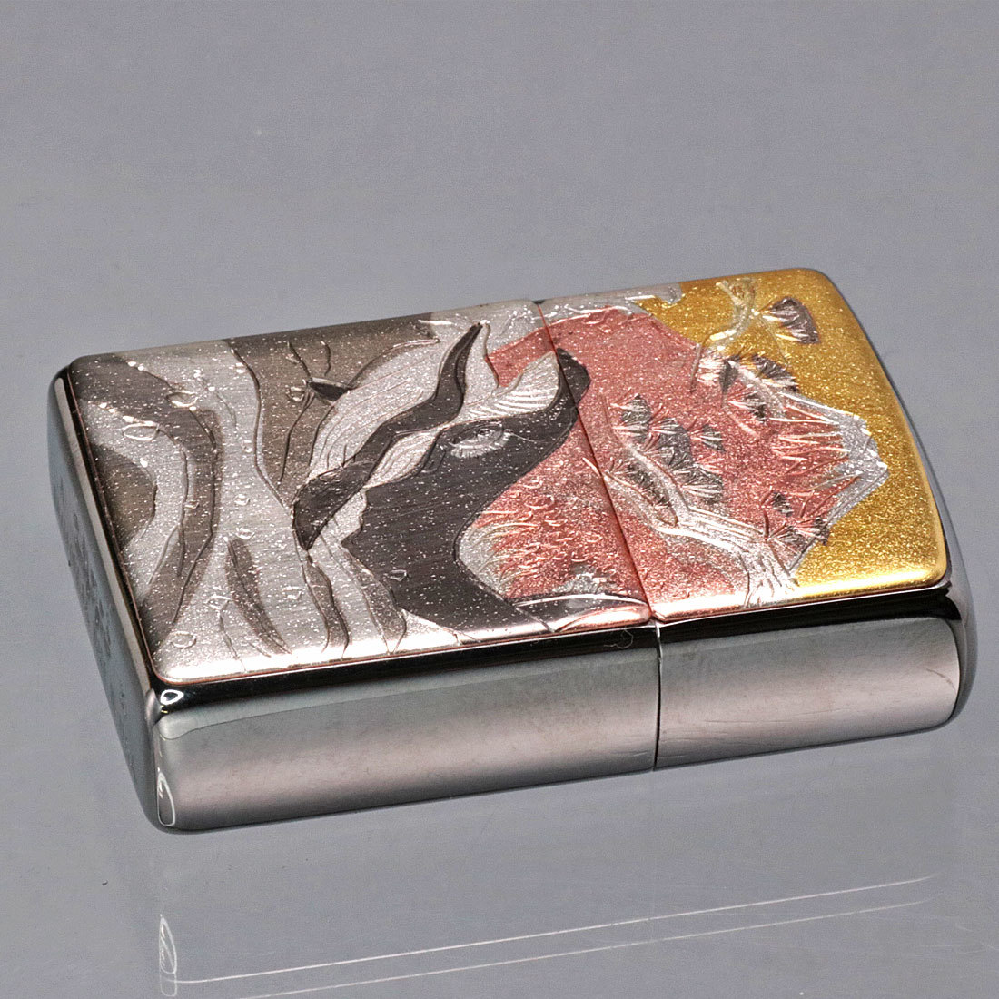 zippo(ジッポーライター)和板 電鋳版プレート 鯨　クジラ 【 ネコポス可】_zippo(ジッポーライター)和板 電鋳版プレー