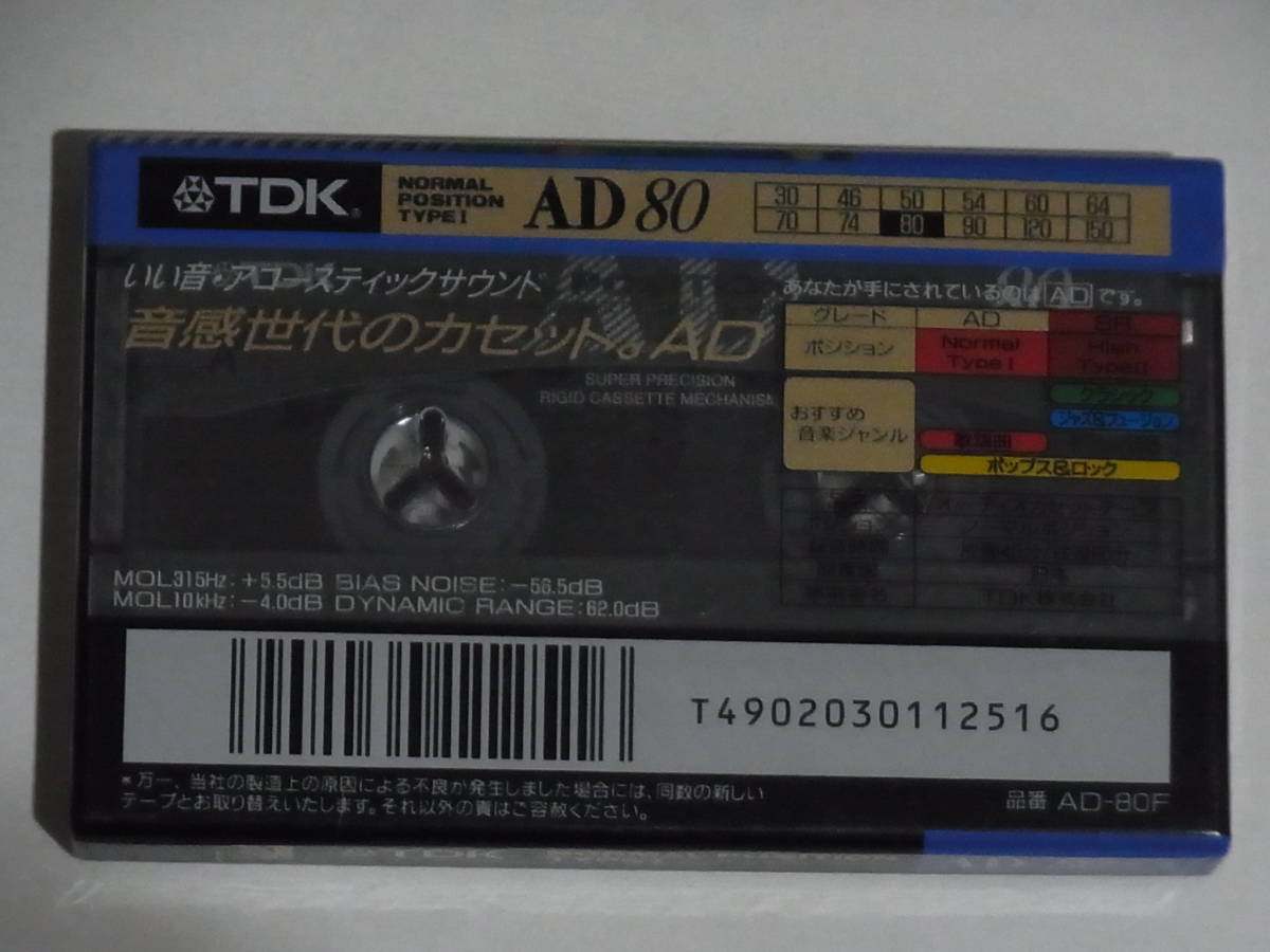  cassette tape * TDK FOR CD light type case AD 80 both ways 80 minute / one side 40 minute *