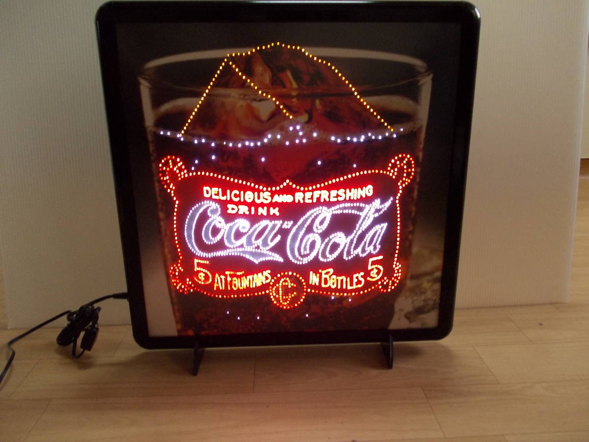 定番リニューアル コカ・コーラ LED電照看板(スタンド・壁掛け両用