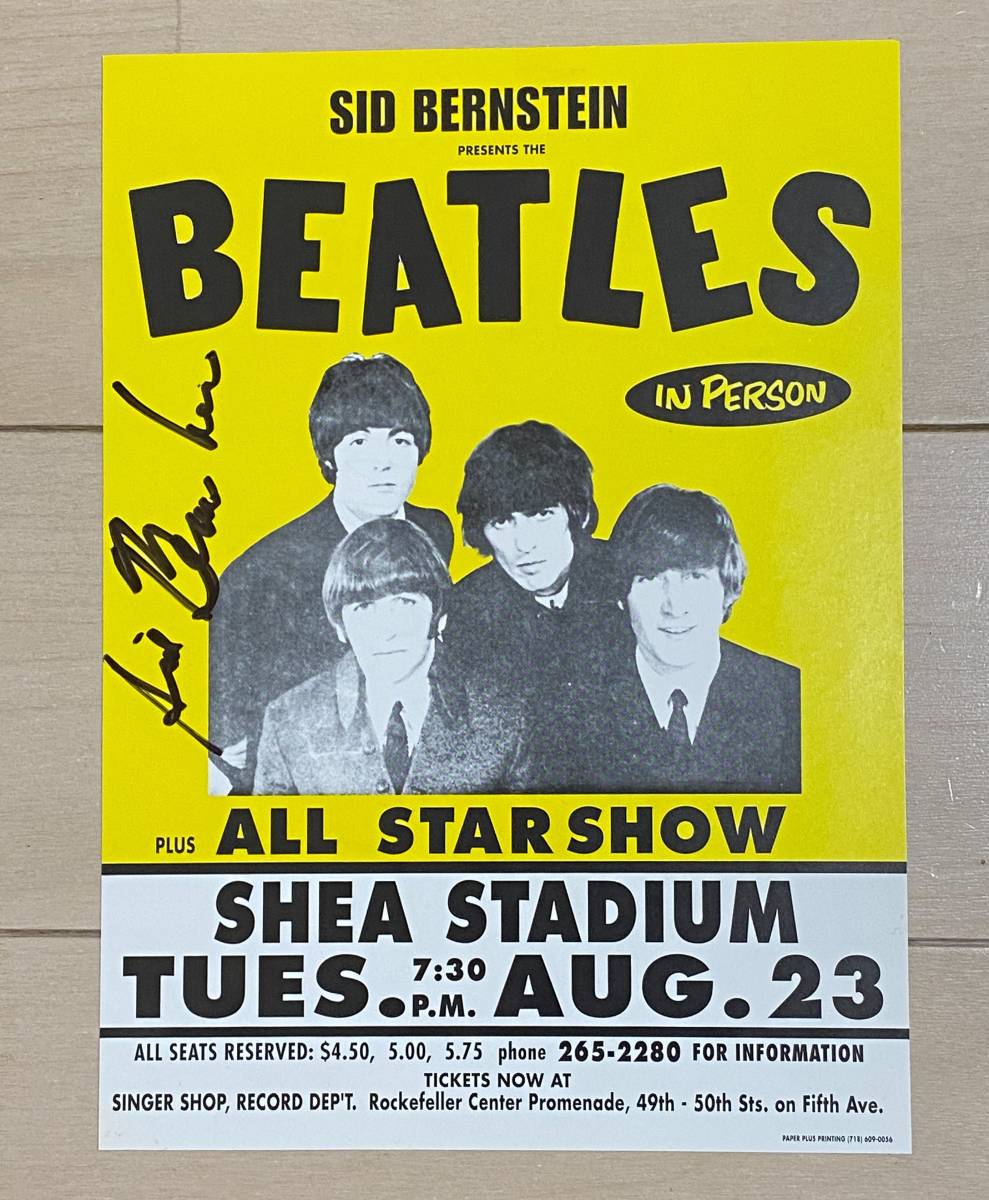 THE BEATLES　ポスター　直筆サイン入り SHEA STADUIM_画像1