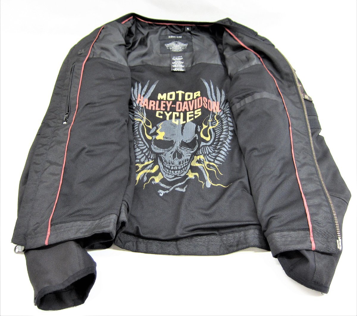 Harley Davidson Black Riding Jacket 97453-14VM SIZE:XL 衣類 □UF3502_画像3