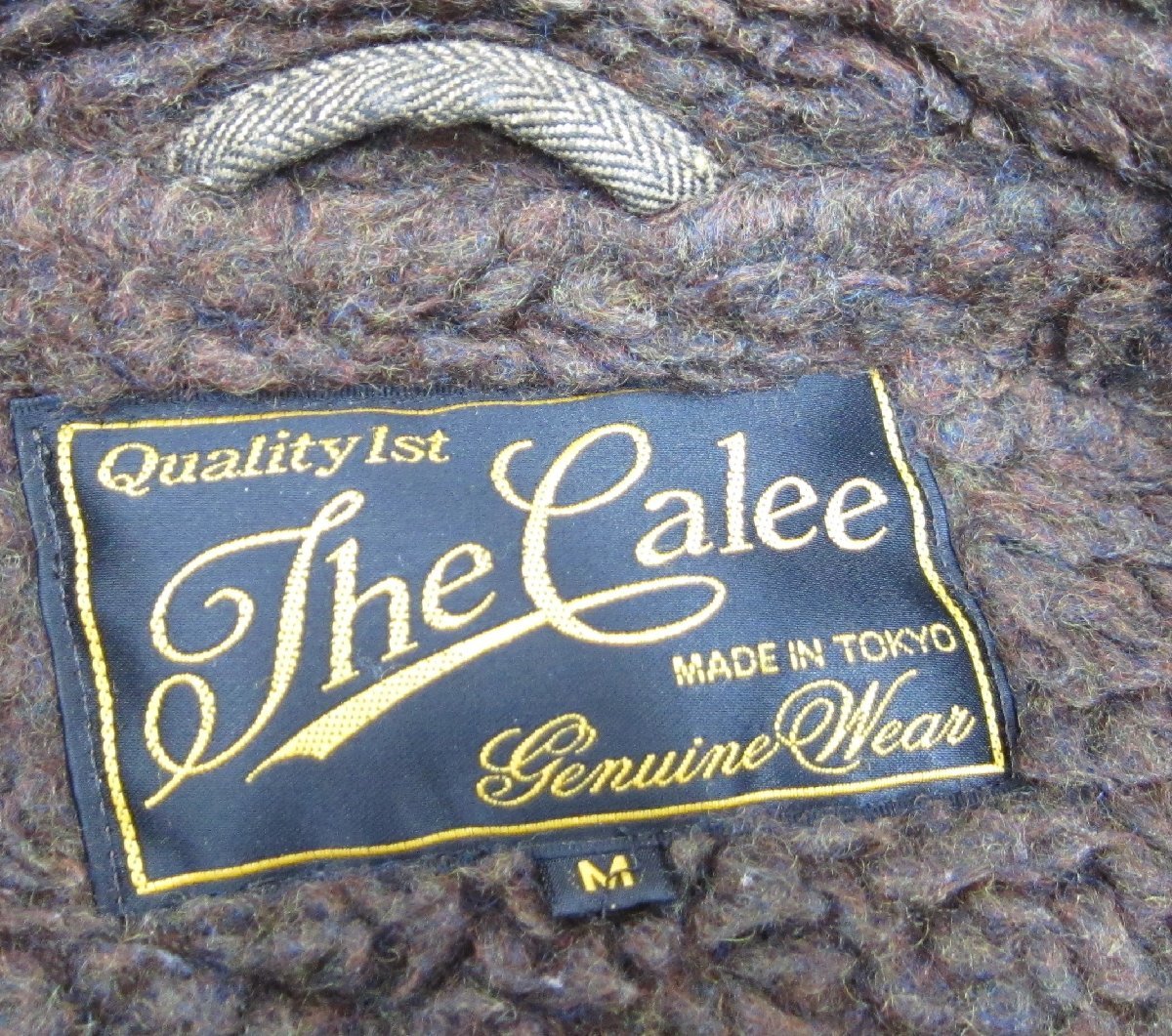 CALEE ‘NEP HERRINGBONE JKT’ ネップヘリンボーン ボアジャケット SIZE:M 衣類 □UF3512_画像7