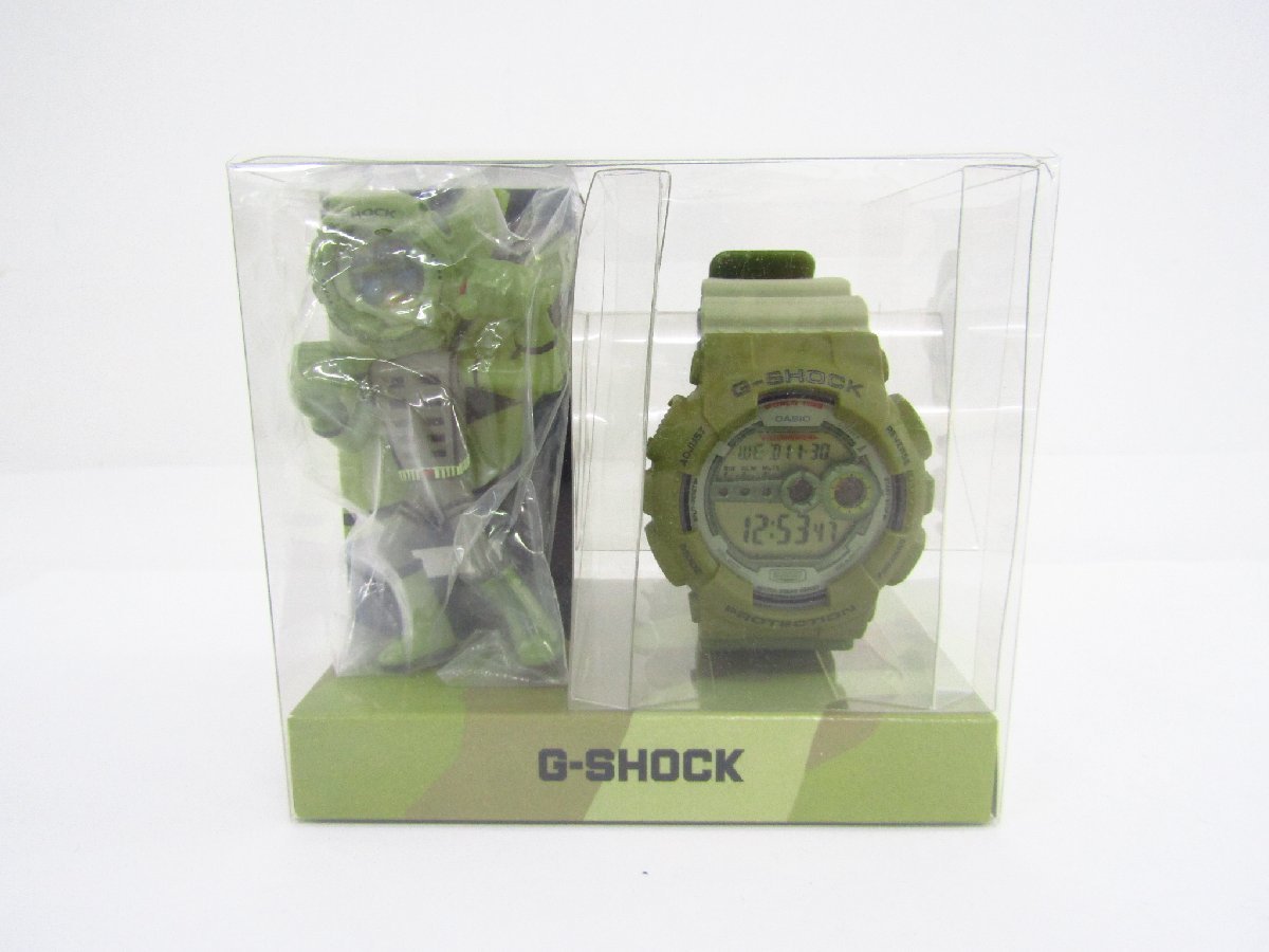 CASIO カシオ G-SHOCK GD-100PS-3JR Play set products タイアップ デジタル 腕時計 フィギュア付 ☆AC23622_画像1