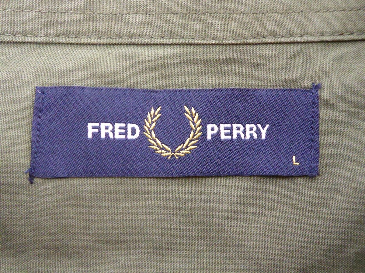 フレッドペリー FRED PERRY TARTAN PLACKET SHIRT 20AW 表記L メンズ △WF2192_画像6