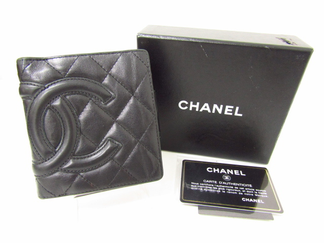 CHANEL シャネル カンボンライン 2つ折り財布(小銭入れあり) A26720