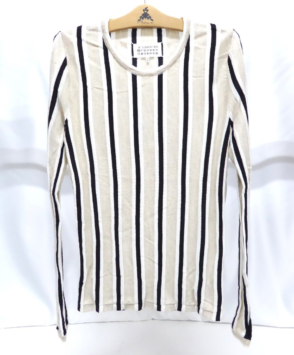 2022年春の メゾンマルジェラ Maison Margiela ストライプニット 19SS 表記S メンズ △WF2172 Sサイズ 2022年春の メゾンマルジェラ Maison Margiela ストライプニット 19SS 表記S メンズ △WF2172 Sサイズ