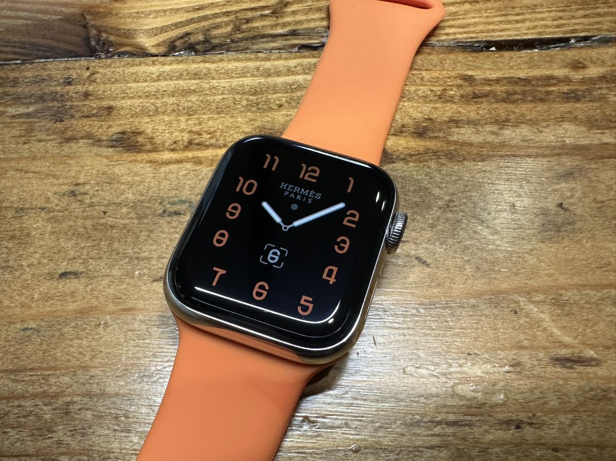 ☆即決 ケア+ 美品 Apple watch エルメス シリーズ5 アップルウォッチ HERMES Series5 40mm ステンレス  GPS+Cellular 718