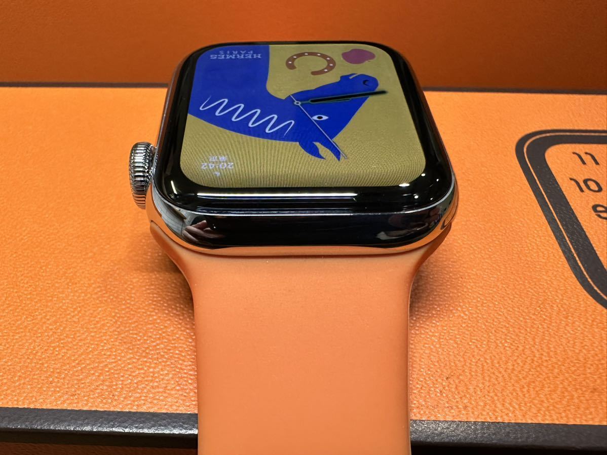 即決 美品 バッテリー100 オススメ Apple Watch series6 HERMES 40mm アップルウォッチ エルメス  GPS+Cellular ステンレス シリーズ6 764