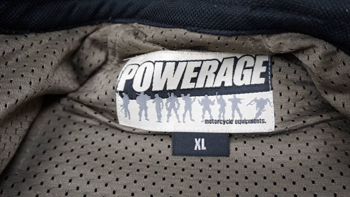 送料無料★POWERAGE（パワーエイジ）★牛革使用ライダースメッシュジャケット★肘肩脊プロテクター★